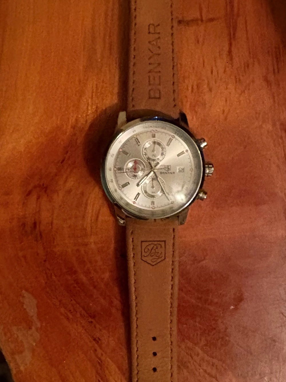 BENYAR Men's Watch 3ATM Waterproof Quartz Movement Leather Strap Model BY-5140M